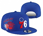 76ers Team Logo Blue 75th Anniversary Adjustable Hat YD,baseball caps,new era cap wholesale,wholesale hats